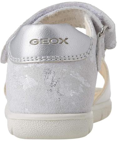 Geox Baby Girl's White Silver Sandal Alul D - Size 5 UK - Buy Online on GoSupps.com