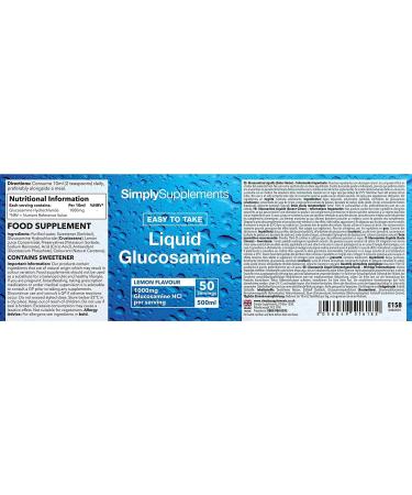 Buy Glucosamine HCl 1000mg Liquid - Lemon Flavor 500ml | 50 Servings - SimplySupplements - International Shipping Available - Buy Online on GoSupps.com