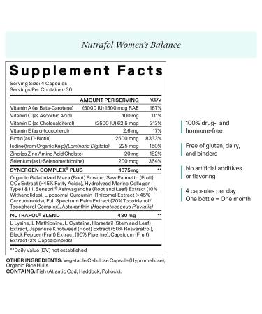 Nutrafol Women's Balance Hair Growth Supplement & Serum | Ages 45+ | Clinically Tested for Thicker Hair | 1 Month Supply - 1.7 Fl Oz - Buy Online on GoSupps.com