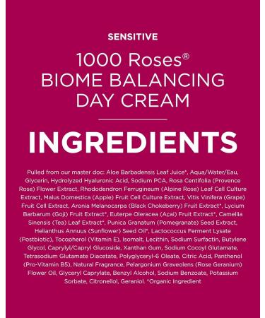 Andalou Naturals 1000 Roses Skin Biome Balancing Day Cream - Lightweight Face Moisturizer with Alpine Rose Stem Cells Postbiotics - Soothing Hydration for Sensitive Skin - 1.7 Oz NEW Biome Balancing Day Cream - Buy Online on GoSupps.com