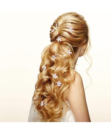 PAGOW 12PCS Mini Pearl Claw Clips with Daisy Flower - Retro Hair Accessories for Women and Girls - Buy Online on GoSupps.com