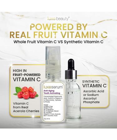 Anti Aging Youth Activating Serum with Vitamin C, Hyaluronic Acid & Peptides - Dermatologist Tested - Supports Collagen Production - Reduce Fine Lines & Wrinkles - Buy Online on GoSupps.com