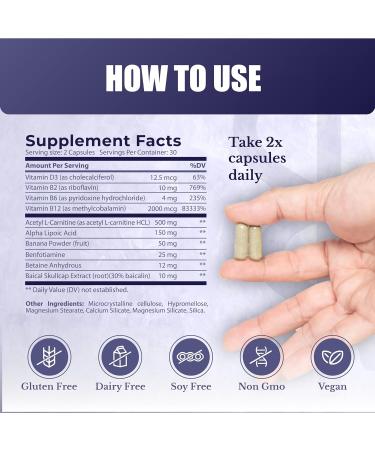 N-Balance8 Nerve Support Supplement | Alpha Lipoic Acid & Benfotiamine | 60 Capsules for Nerve Health - Men & Women - Buy Online on GoSupps.com