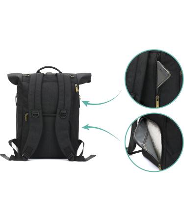 Fillikid Wrap Backpack Berlin | Versatile Baby Bag with Stroller Attachment | Diaper Bag Backpack for Parents | Black with Diaper Pad & Bottle Warmer - Buy Online on GoSupps.com