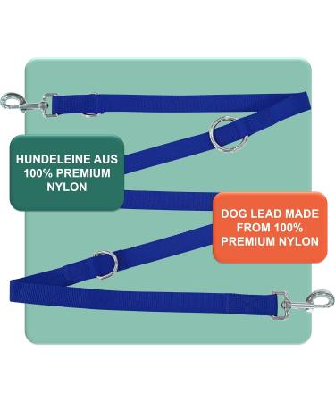 Dey Premium 2m Dog Leash - 3-Way Adjustable Nylon for All Dog Sizes | Multiple Colors Available | Doubleein Puppy Leash - Buy Online on GoSupps.com