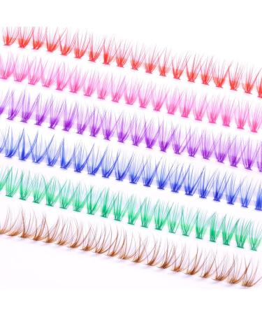 DIY Colored Lash Extensions - Wiwoseo D Curl 14MM Y-Cluster Lashes | Vibrant Individual Color Clusters - Buy Online on GoSupps.com