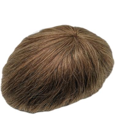 YANAHAIR Toupee for Men - Real Human Hair Replacement System - Fine French Lace Hairpiece - Customizable Hair Units - Natural-Looking Hair Pieces - Hair Prosthesis - #4 Light Brown - 8x10" - Buy Online on GoSupps.com