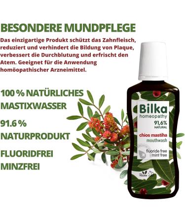 Bilka Homeopathy Chios Mastiha Mouthwash - Natural Gum Protection Plaque Reducing Fluoride & Menthol Free - 250ml - Buy Online on GoSupps.com