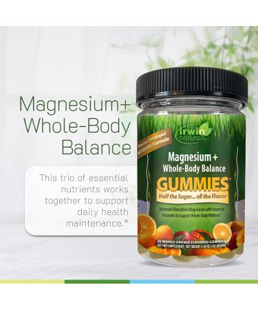 Irwin Naturals Gummies Magnesium + Whole-Body Balance, Relaxation, Muscle, Energy & Stress Support, 40 Gummies - Buy Online on GoSupps.com