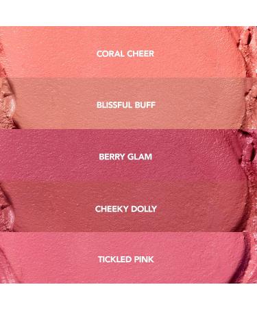 Buxom Plump Shot Collagen-Infused Lip Serum in Spellbound Pink Multichrome + Plump Shot Collagen Peptides Plumping Cream Blush Cream-to-Powder Blush in shade Tickled Pink - Buy Online on GoSupps.com