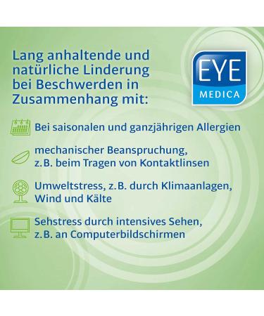 Eyemedica Euphrasia Eye Drops for Dry & Irritated Eyes | Moisture Relief & Care with Hyaluron | 10 x 0.4 ml Single Doses - Buy Online on GoSupps.com