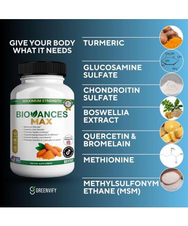 GREENVIFY Bioances Max Joint Support Supplement Glucosamine (3) - Buy Online on GoSupps.com