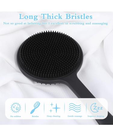 WLLHYF Silicone Back Scrubber - Long Handle Bath & Shower Brush for Effective Cleaning | International Shipping Available - Buy Online on GoSupps.com