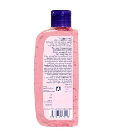 Buy Clean & Clear Natural Bright Facewash 100ml - Brightening Cleanser for All Skin Types | Fast International Shipping - Buy Online on GoSupps.com