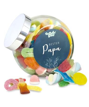 Best Dad Candy Jar colorful candy mix in high-quality glass great gift for Dad for Father s Day or birthday