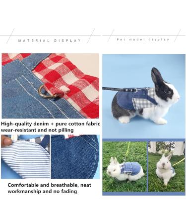 Adjustable Soft Rabbit Dishes & Leash Set for Small Animals - Pink (L) | Perfect for Rabbits Cats & Guinea Pigs - Buy Online on GoSupps.com