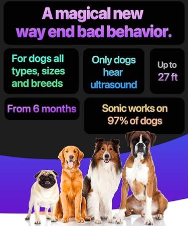 2024release Dog Bark Deterrent Device Stops Bad Behavior | No need yell or swat  Just point to a dog (own or neighbor's) Hit the button | Long-range ultrasonic  Alternative to painful dog shock collar - Buy Online on GoSupps.com