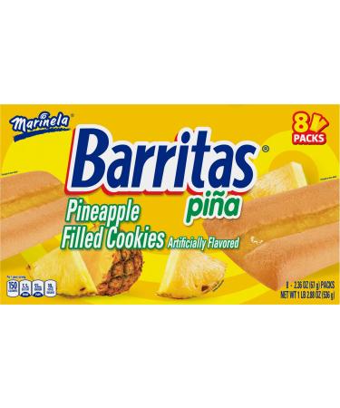 Marinela Barritas Pia Pineapple Soft Filled Cookie Bar 1 pack (8 count)