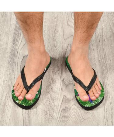 Mnsruu Tropical Flip-Flops | Colorful Flowers Birds & Butterflies | Perfect for Home Hotel Spa & Travel | Unisex Comfort - Buy Online on GoSupps.com