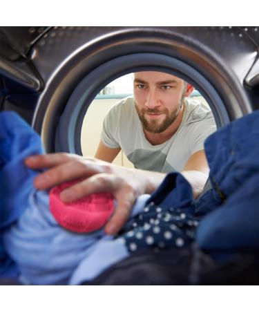 Relaxdays Laundry Ball Plastic 50% Ceramic Pink 9.5 x 10.5 x 10.5 cm - Buy Online on GoSupps.com