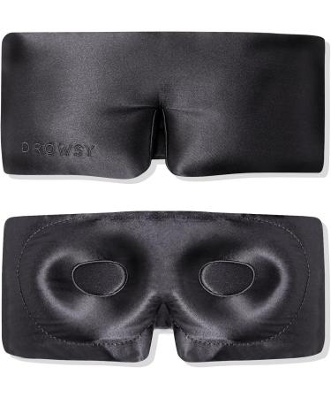 DROWSY Eyelash Protecting Silk Sleep Mask for Natural Lashes & Extensions. Deep Eye Cups Zero Pressure Total Blackout Full Wraparound (Moonlight Shadow) - Buy Online on GoSupps.com