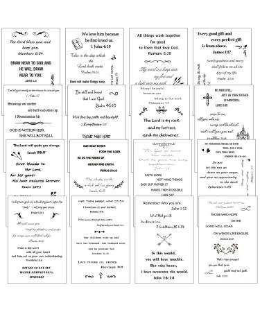 16 Sheet Bible Verses Temporary Christian Quotes Temporary Inspirational Quotes for Adults Women Boys Girls