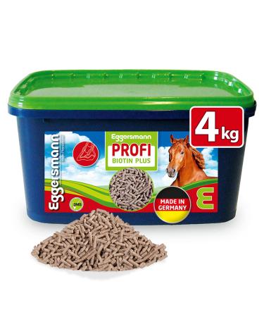 EGGERSMANN My horse feed professional biotin plus 4 kg - supplementary feed for horses - with biotin & zinc to support skin fur & hooves - at Mauke eczema & hoof problems Profi Biotin Plus 4 kg (1 Pack)