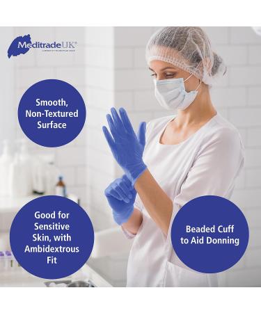 MediTrade BlueGen Large Blue Vinyl Examination Gloves - 100 Count | Non-Sterile & Powder-Free - Buy Online on GoSupps.com