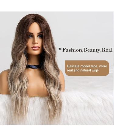 Shop Haircube Ombre Blonde Wigs for Women | 26 Heat-Resistant Synthetic Wigs with Dark Root | Perfect for Everyday Parties & Cosplay - Buy Online on GoSupps.com