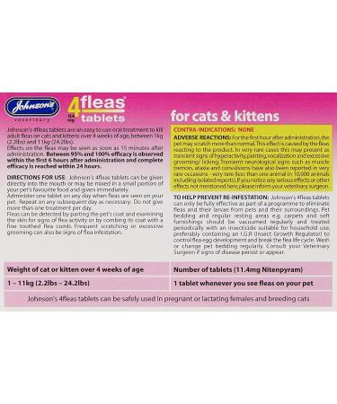 Johnsons 4Fleas Tablets for Cats and Kittens 6 Treatment Pack 14D083 Single - Buy Online on GoSupps.com