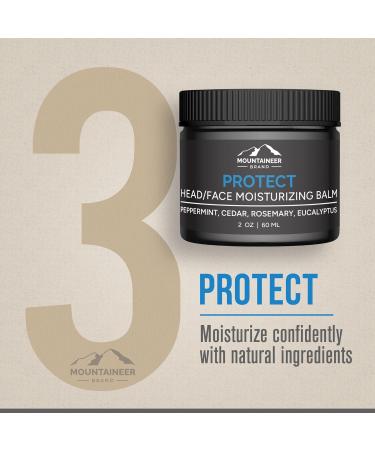 Mountaineer Brand Bald Head Care Gifts For Bald Men | All Natural 3 Step Daily Skin Care for Healthy Scalp & Face | Exfoliate Scrub | Cleanse Wash | Protect Moisturiser | Made in West Virginia - Buy Online on GoSupps.com