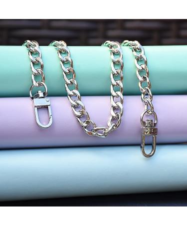 Yuronam 4 Different Sizes Flat Purse Chain Iron Bag Link Chains Shoulder Straps Chains with Metal Buckles Hook for Replacement  DIY Handbags Crafts  47.2/31.5/15.7/7.9 Inches(Silver) Multi size Silver - Buy Online on GoSupps.com