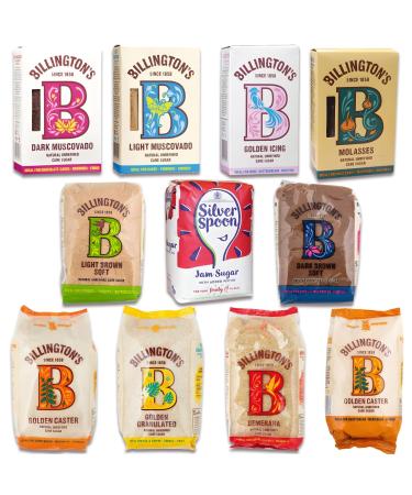 Billingtons Sugar Pick N Mix - Create Custom Sugar Combo with 10+ Flavours | SeaFood Bramley Apple Tartare Cranberry | Sugar Gift Set for Sugar Lovers - Pack of 6