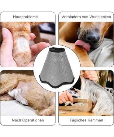Buy Lollanda Rescue Dog Lick Protection Collar - Adjustable Recovery Collar for Dogs (M) - Soft Fabric Anti-Bite Protection After Surgery - International Shipping Available - Buy Online on GoSupps.com