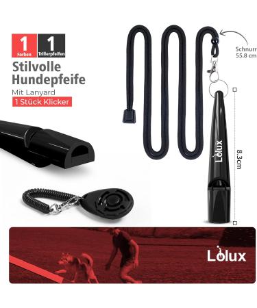 LIOLUX Dog Whistle with Clicker - 80mm Adjustable High-Frequency Dog Training Aid for Dogs Cats & Birds | R tter Refraction - Buy Online on GoSupps.com