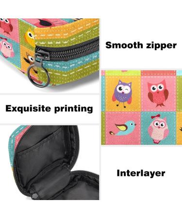 Colorful Patchwork Menstrual Pad Storage Bag - Portable Cup Pocket with Zipper for Teens & Women - Buy Online on GoSupps.com