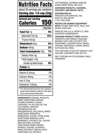 Happy Belly Tropical Trail Mix - 44 oz (2.75 lb) - Amazon Brand - Pack of 1 - Buy Online on GoSupps.com