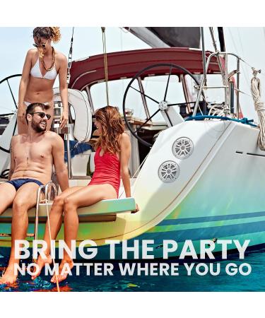 BOSS Marine Boat Stereo Sound System Speaker Package - MCK508WB.6, Single Din Radio, CD Player, Bluetooth, Two 6.5 Speakers, Dipole Antenna - Buy Online on GoSupps.com