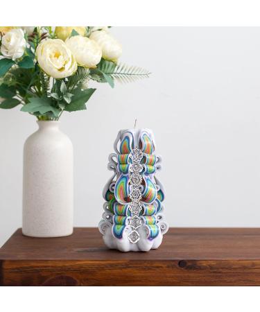 7 Chakra Candle Decor | Unique Meditation Gifts for Women & Yoga Lovers | 6.3" Candle Accessories - Buy Online on GoSupps.com