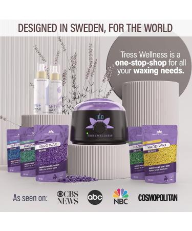 Tress Wellness Waxing Kit for Brazilian Wax - Easy to Use - For Sensitive Skin - Digital Display Flower Watercolor White - Buy Online on GoSupps.com