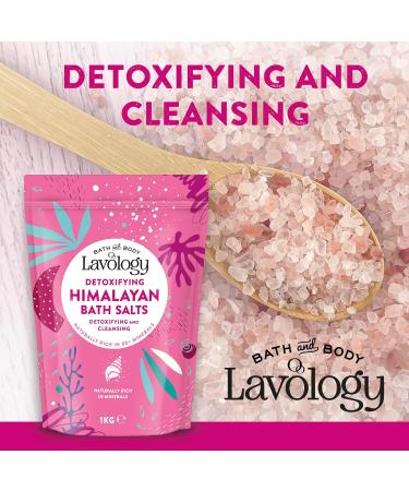Lavology 1kg Himalayan Bath Salts - All Natural Detoxifying Blend - Purify and Cleanse Skin - Pack of 1 - Buy Online on GoSupps.com