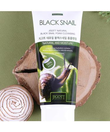Jigott - Natural Black Snail Foam Cleansing 6 FL OZ/180ml - Buy Online on GoSupps.com