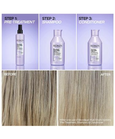 Redken Blondage High Bright Pre Treatment - Brightens Blonde Hair Instantly - Vitamin C Enhanced 8.5oz - Buy Online on GoSupps.com