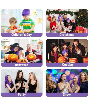 Lonstin Purple Temporary Hair Color Wax - Wash Out Dye for Men & Women | Perfect for Christmas Halloween & Role Playing - Buy Online on GoSupps.com