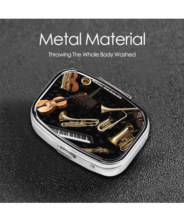Musical Instruments 2 Compartment Pill Case | Cute Travel Pill Organizer & Gifts - Buy Online on GoSupps.com