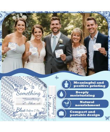 Siifert 24 Pcs Something Blue Before I Do Gifts for Guests Something Blue Lip Balm Floral Wedding Party Favors Bridal Shower Travel Size Lip Balm Party Supplies for Bridesmaid Bachelorette Souvenirs - Buy Online on GoSupps.com