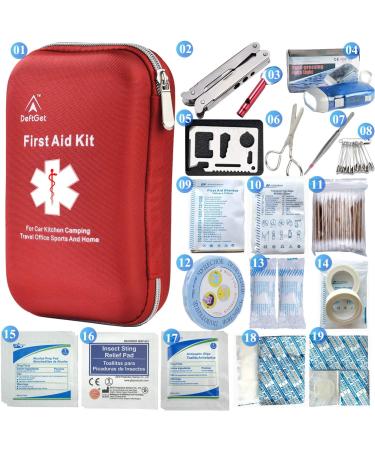 Deftget 163-Piece Waterproof First Aid Kit | Portable IFAK Molle System for Emergencies | Medical Survival Gear for Car, Camping, Travel & Home - Buy Online on GoSupps.com