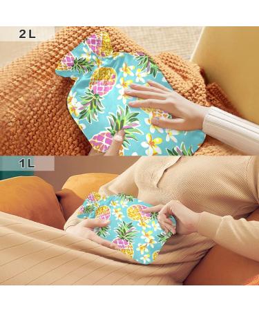 Comfort & Relief: Pineapple Hot Water Bottle 2L with Cover | Sore Muscles & Arthritis Pain Relief | International Shipping - Buy Online on GoSupps.com