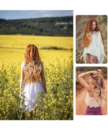 MWOOT 4Pcs Bohemian Feather Hair Clips - Indian Tassel & Beads Headdress for Halloween Party Decoration - Buy Online on GoSupps.com