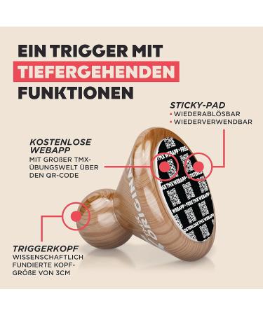 TMX Trigger Original - Acupressure Trigger Point Massage Tool for Muscular Pain Relief | Made in Germany | Natural Beech Wood - Buy Online on GoSupps.com